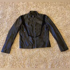 Diesel Black Gold Sheep Black Leather & Suede Jacket Super Soft